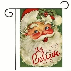 Brand New We Believe Santa Christmas Home Holiday Garden Flag